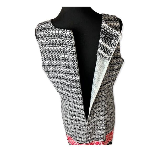 Mario Serrani Sheath Dress Geometric Sleeveless Zip Womens 14 Summer - Picture 5 of 13